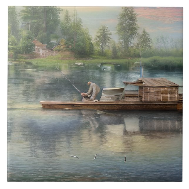 Fishing Graphic Tile (Front)