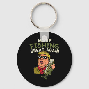 Fishing Great Again Trump Funny Fisherman Angler G Key Ring