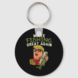 Fishing Great Again Trump Funny Fisherman Angler G Key Ring