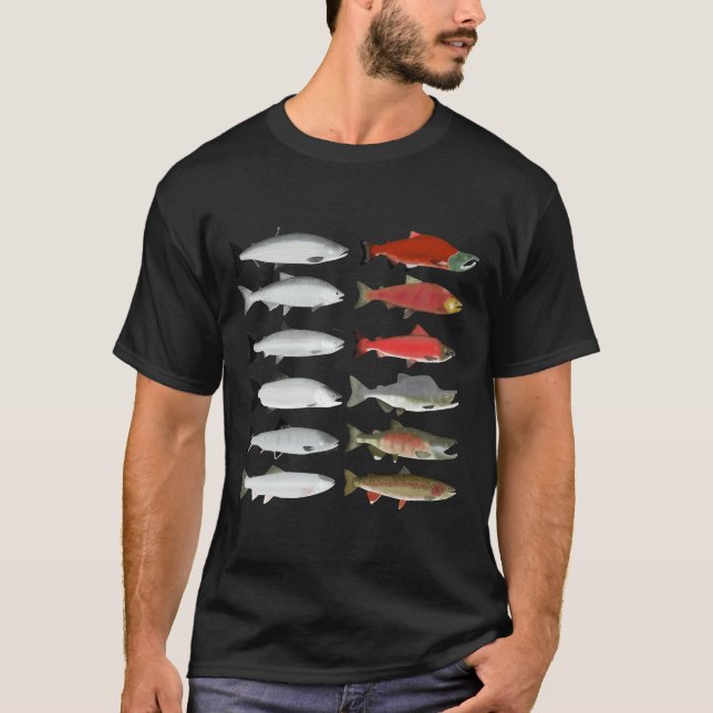 Fishing Group Ocean And Spawning Phase  T-Shirt (Front)