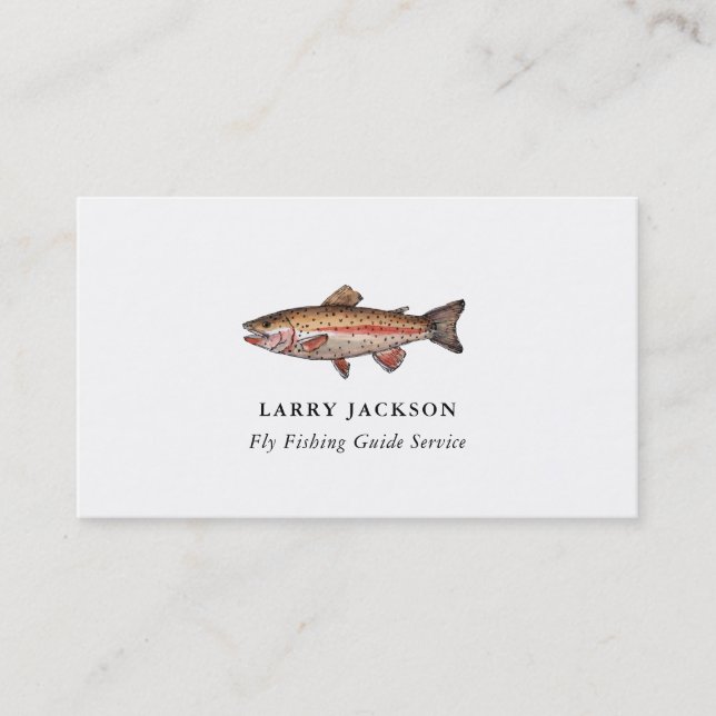Fishing Guide Fisherman Business Card (Front)