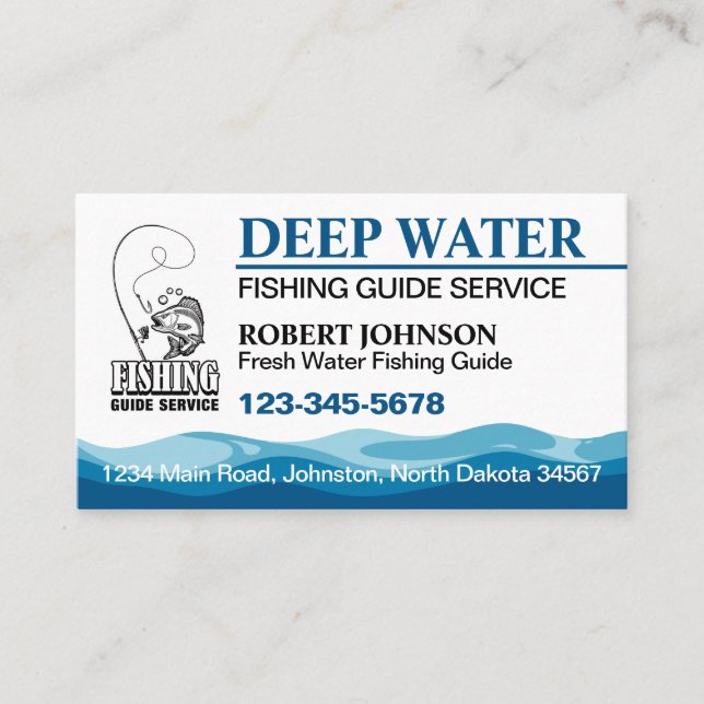 Fishing Guide Service Business Card (Front)