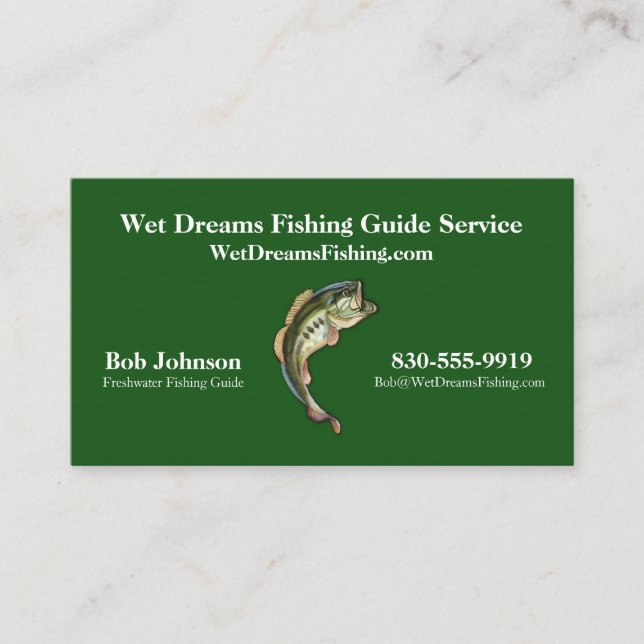 Fishing Guide Service Business Card (Front)