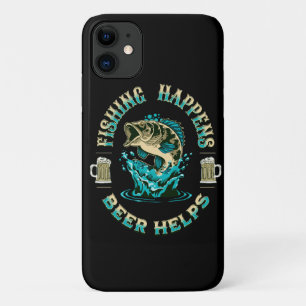 Fishing Happens. Beer Helps! Case-Mate iPhone Case