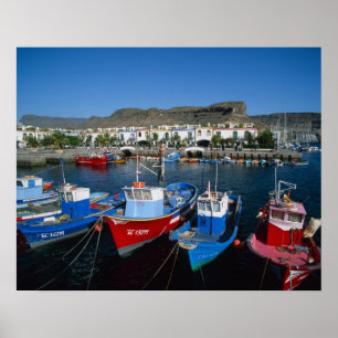 Fishing Harbour, Puerto de Mogan, Gran Canaria, Poster