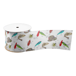 Fishing Hats and Lures with Bubbles Satin Ribbon