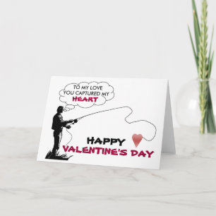 fishing, heart, TO MY LOVE, card