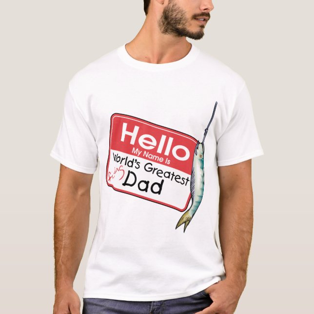 Fishing, Hello My Name is T-Shirt (Front)