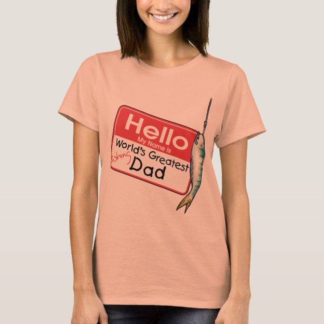 Fishing, Hello My Name is T-Shirt (Front)