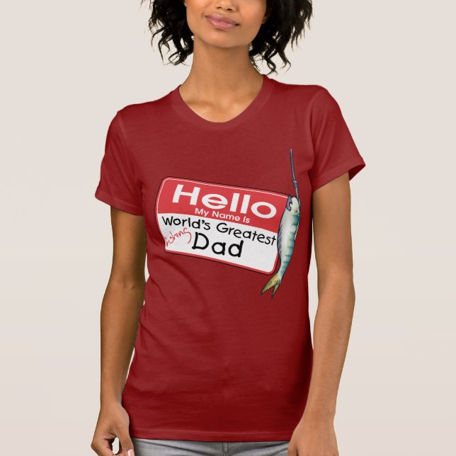 Fishing, Hello My Name is T-Shirt (Front)