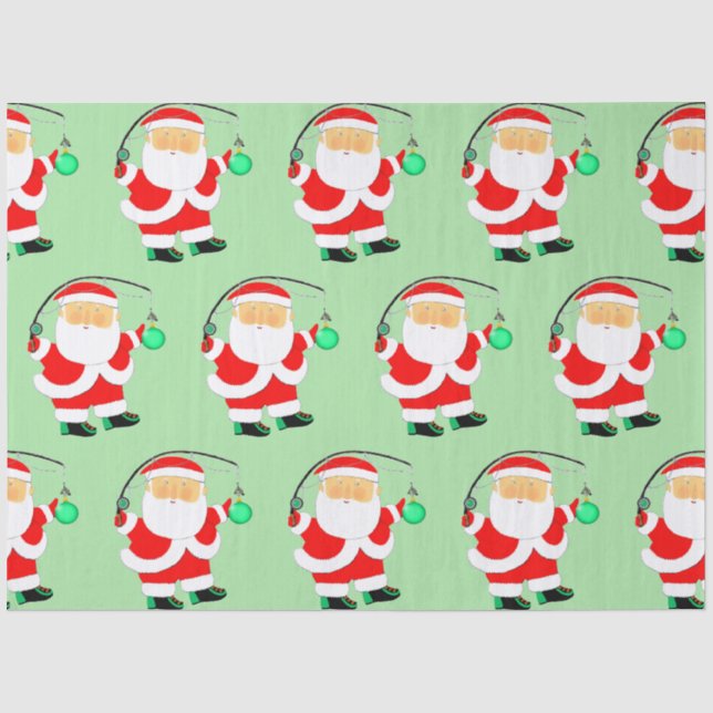 Fishing Holiday Gift Tissue Paper (Front)