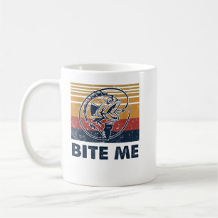 Fishing Hook Bite Me Bass Catfish Pike Fisherman F Coffee Mug