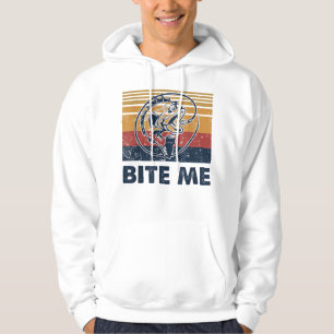 Fishing Hook Bite Me Bass Catfish Pike Fisherman F Hoodie