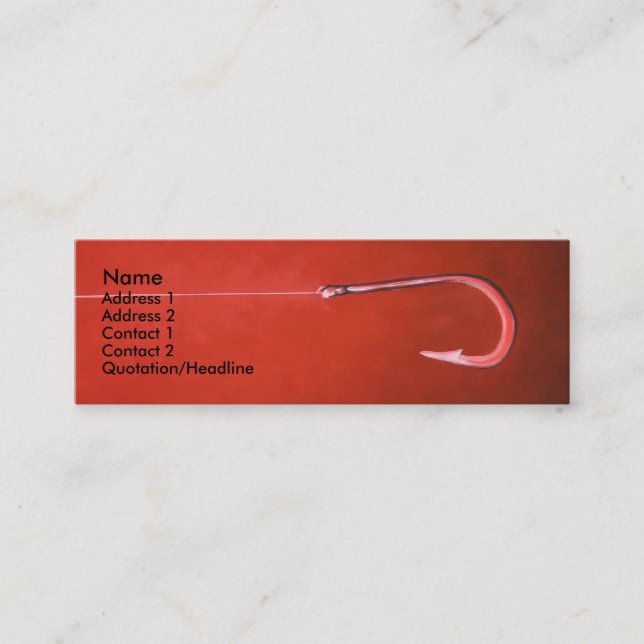 Fishing Hook Business Cards (Front)