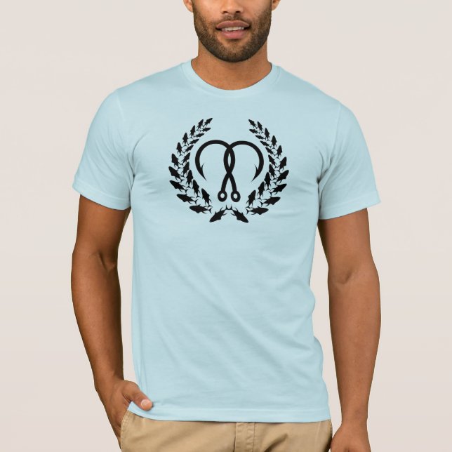fishing hooks with fishies T-Shirt (Front)