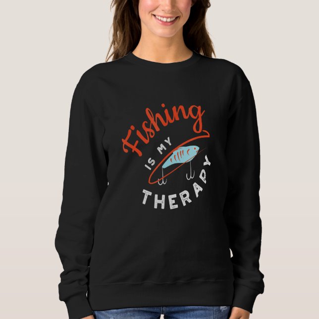 Fishing Humour Likes To Fish Sweatshirt (Front)