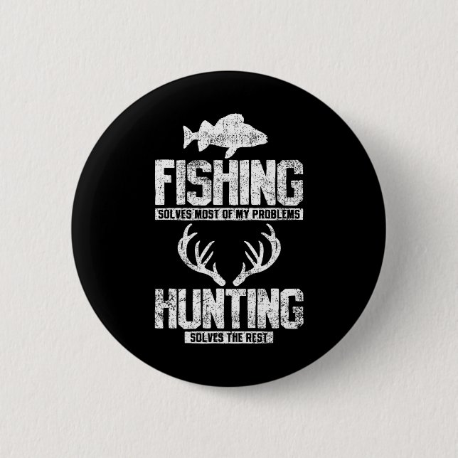 Fishing Hunting  6 Cm Round Badge (Front)