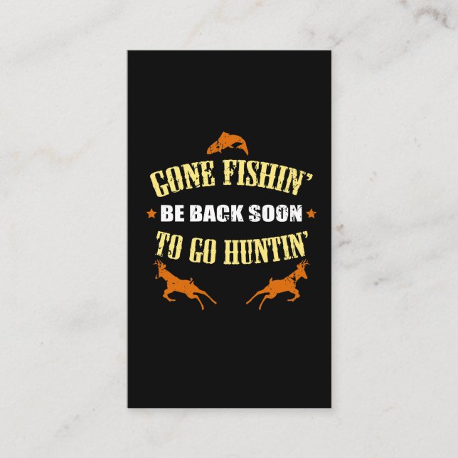 Fishing Hunting Gift for Hunters Who Love To Hunt Business Card (Front)