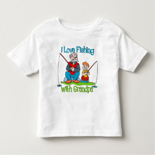 Fishing - I Love Fishing with Grandpa Toddler T-Shirt