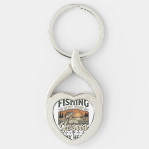Fishing In My Veins Jesus In My Heart Vintage Key Ring