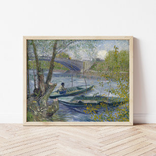 Fishing in Spring   Vincent Van Gogh Poster