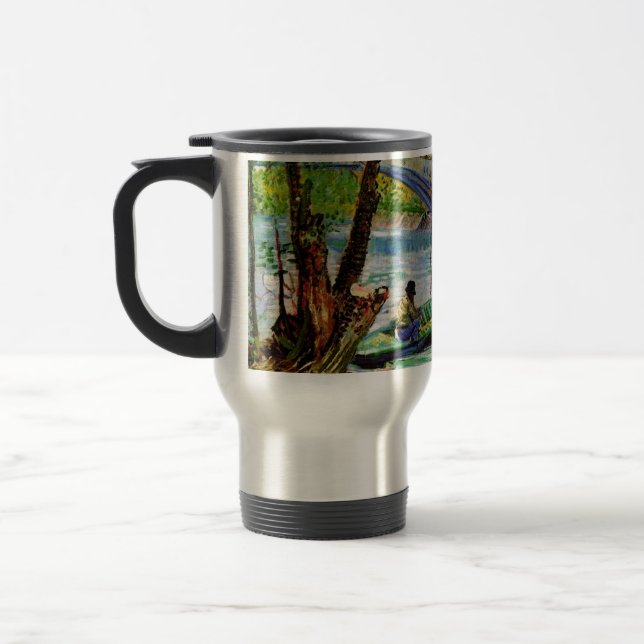 Fishing in Spring Vincent van Gogh Travel Mug (Left)