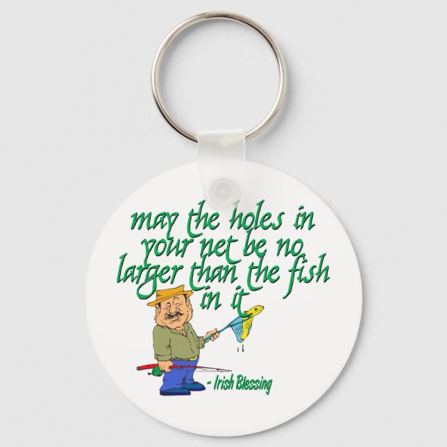 Fishing Irish Blessing Key Ring (Front)