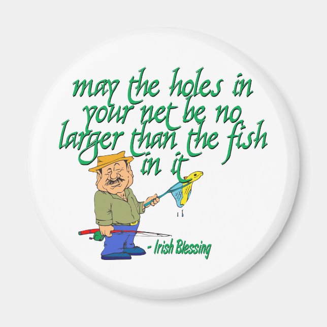 Fishing Irish Blessing Magnet (Front)
