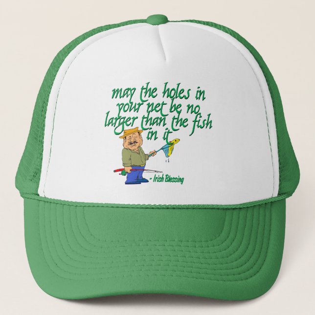 Fishing Irish Blessing Trucker Hat (Front)