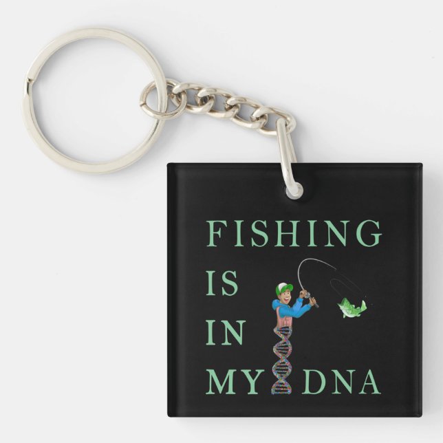 Fishing is in my DNA Key Ring (Front)