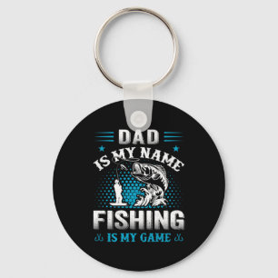 Fishing Is My Dad Game Key Ring