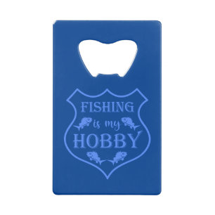 Fishing is my hobby shield quote on crest
