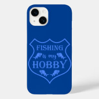 Fishing is my hobby shield quote on crest 