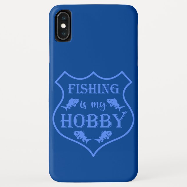 Fishing is my hobby shield quote on crest  Case-Mate iPhone case (Back)