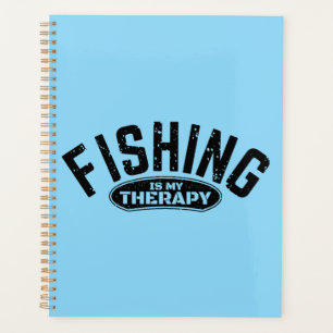 fishing is my therapy fisherman funny gift ideas planner