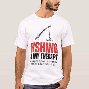 Fishing Is My Therapy Funny Fisher Gift Tee