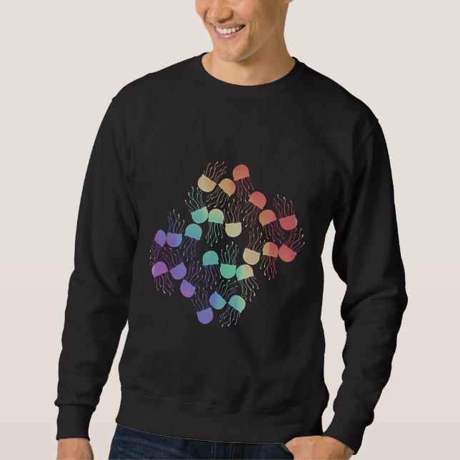 Fishing Jellyfish Pattern  Sweatshirt (Front)