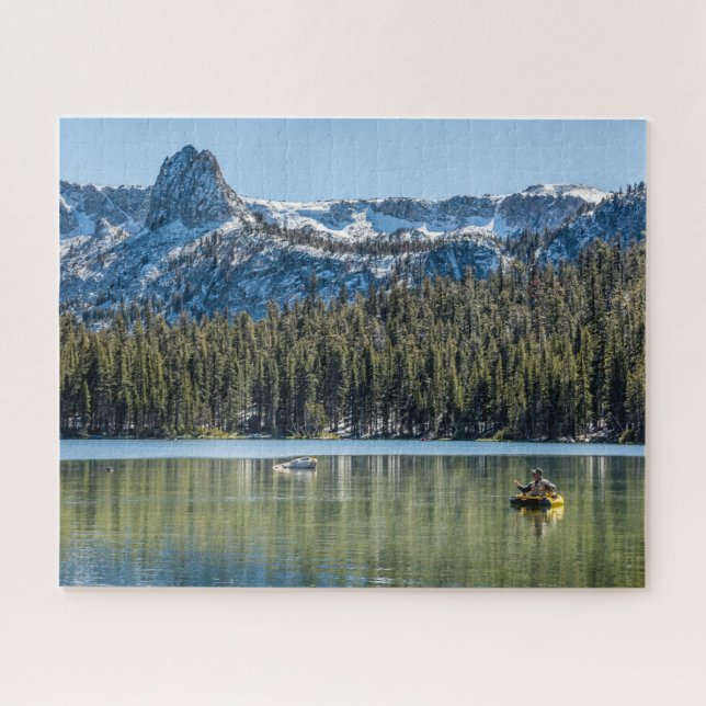 Fishing Lake Mamie, Mammoth Lakes, CA, Jigsaw Puzzle (Horizontal)