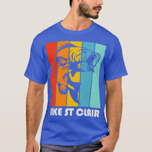 Fishing Lake St Clair Michigan Fish T-Shirt
