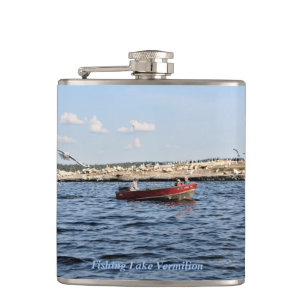 Fishing Lake Vermilion Hip Flask