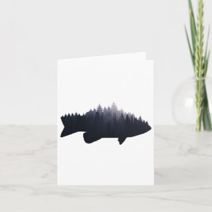 Fishing Largemouth B B Forest Nature Fisherman Card