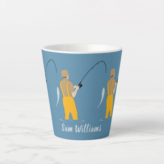 Fishing Latte Mug (Front)