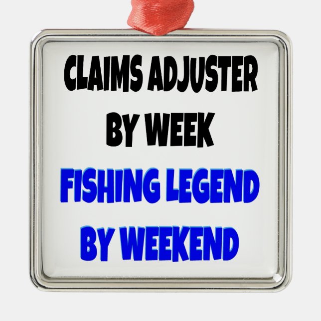 Fishing Legend Claims Adjuster Metal Tree Decoration (Front)