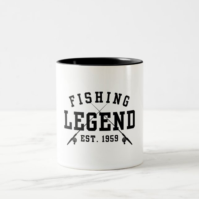 Fishing Legend Established 1959 Two-Tone Coffee Mug (Center)