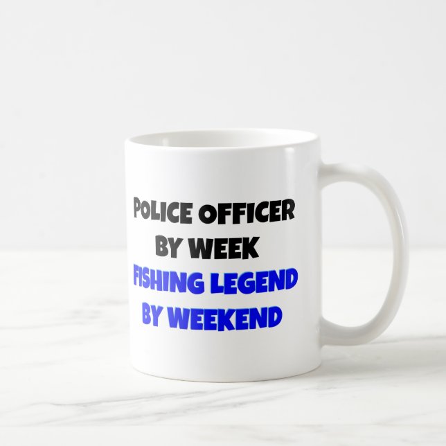 Fishing Legend Police Officer Coffee Mug (Right)