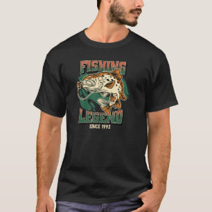 Fishing Legend Trout Bass Fisherman Since 1992 The T-Shirt