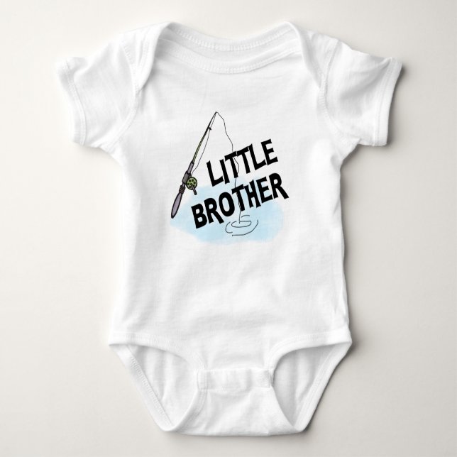 Fishing Little Brother Baby Bodysuit (Front)