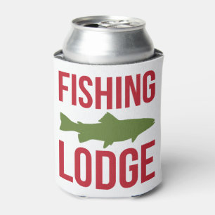 Fishing Lodge Fishing Can Cooler