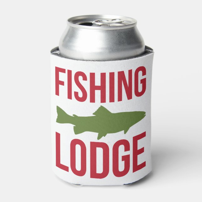 Fishing Lodge Fishing Can Cooler (Can Front)