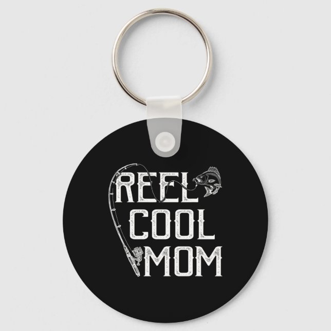 Fishing Lover Gift Reel Cool Mum Fisher Price Lovi Key Ring (Front)